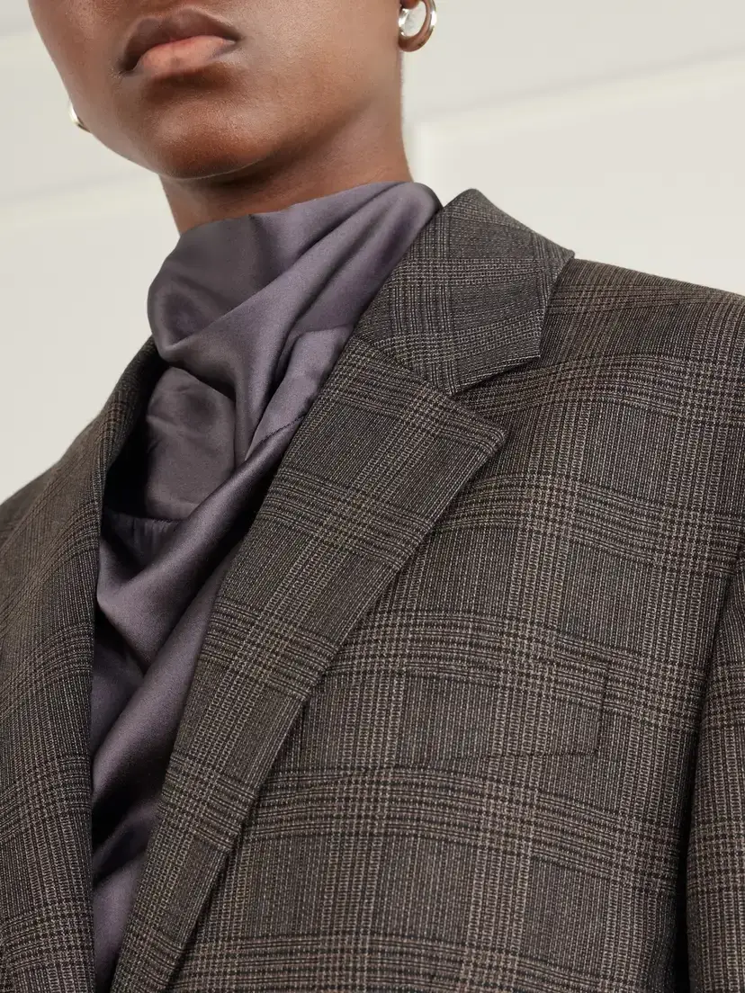 Acne Studios Layered Checked Wool-blend Blazer | Thumbnail 5 Acne Studios Layered Checked Wool-blend Blazer | Thumbnail 5