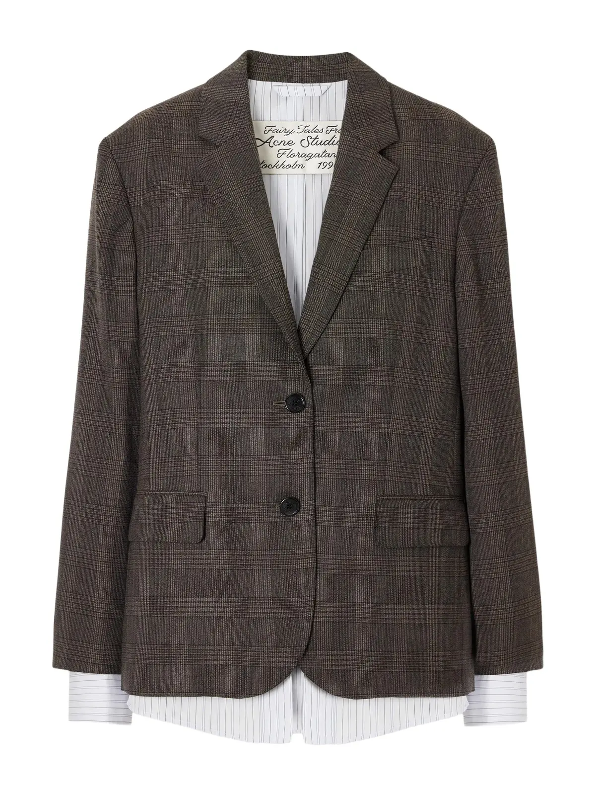 Acne Studios Layered Checked Wool-blend Blazer | Thumbnail 1 Acne Studios Layered Checked Wool-blend Blazer | Thumbnail 1