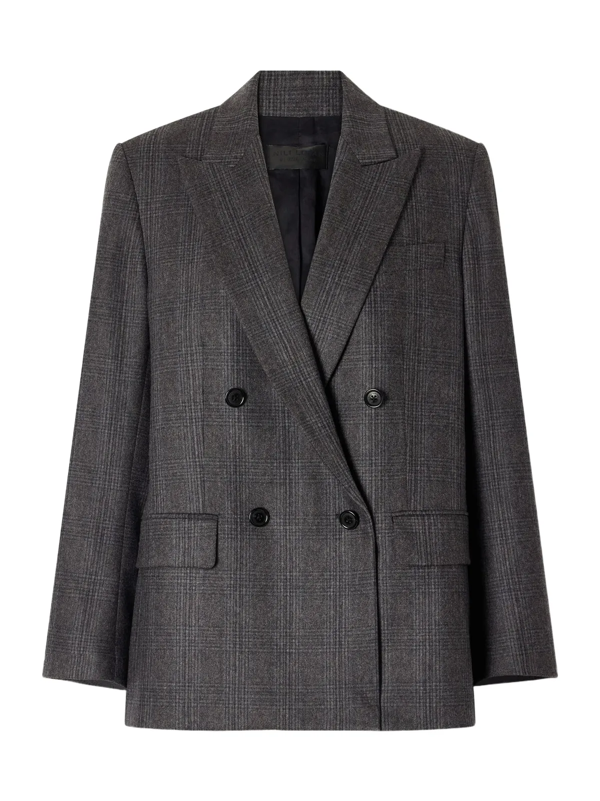 Nili Lotan Leston Checked Wool-blend Blazer