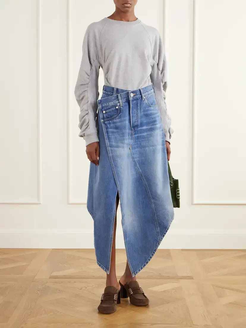 JW Anderson Ruched Sleeve Cotton-jersey Sweatshirt | Thumbnail 2 JW Anderson Ruched Sleeve Cotton-jersey Sweatshirt | Thumbnail 2
