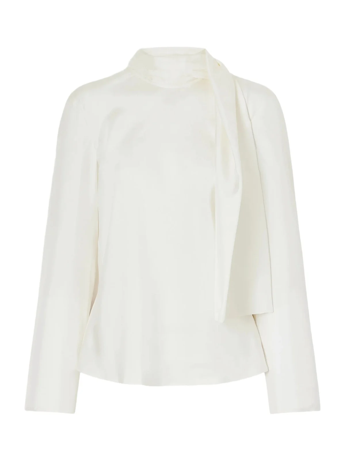 Tie-detailed Silk-satin Blouse