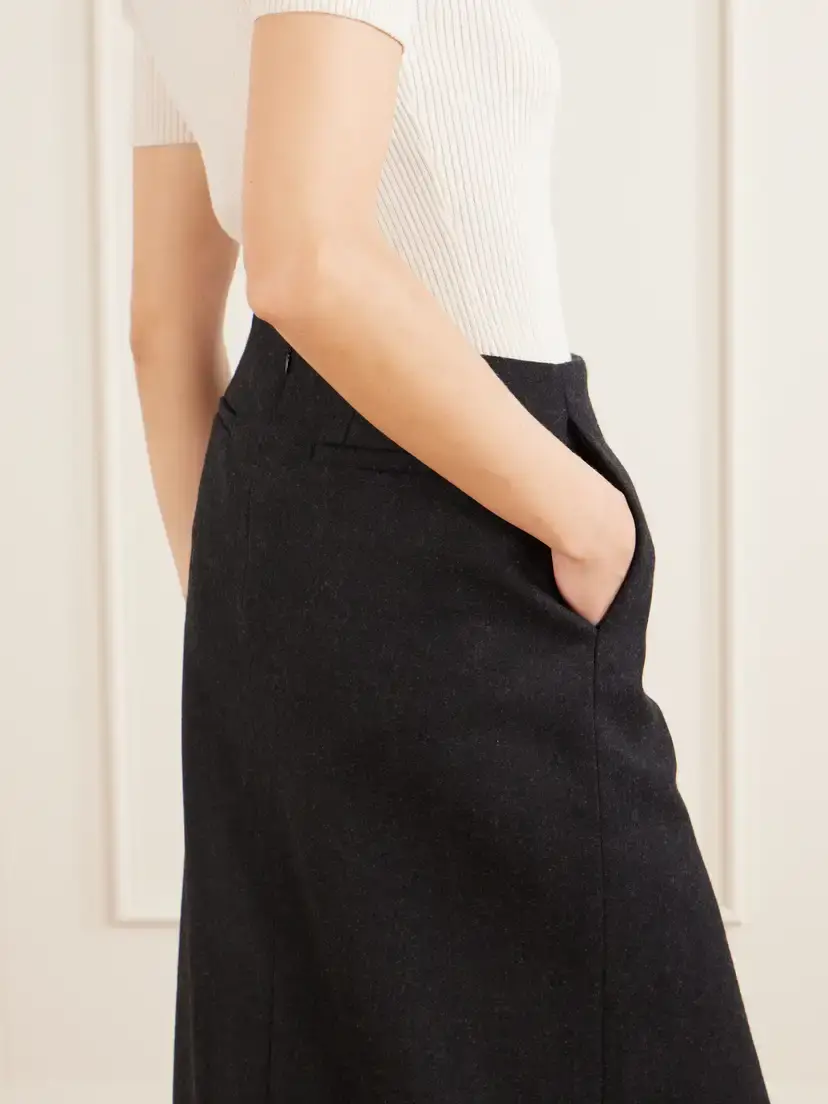 Nili Lotan Mariha Wool-twill Midi Skirt | Thumbnail 5 Nili Lotan Mariha Wool-twill Midi Skirt | Thumbnail 5