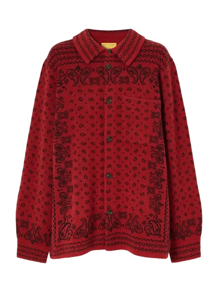 Guest In Residence Wild Rag Intarsia Cashmere Cardigan