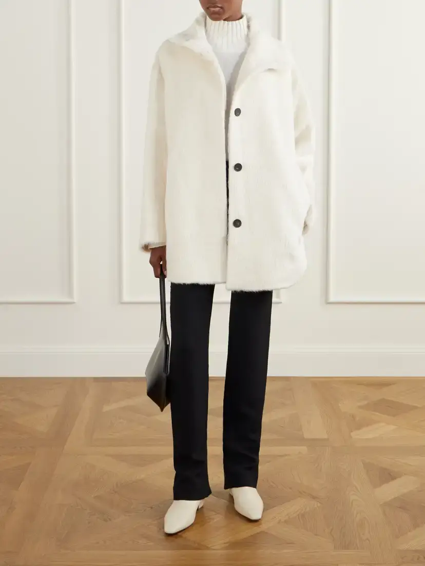 Joseph Melda Alpaca And Wool-blend Coat - Neutrals | Thumbnail 2 Joseph Melda Alpaca And Wool-blend Coat - Neutrals | Thumbnail 2