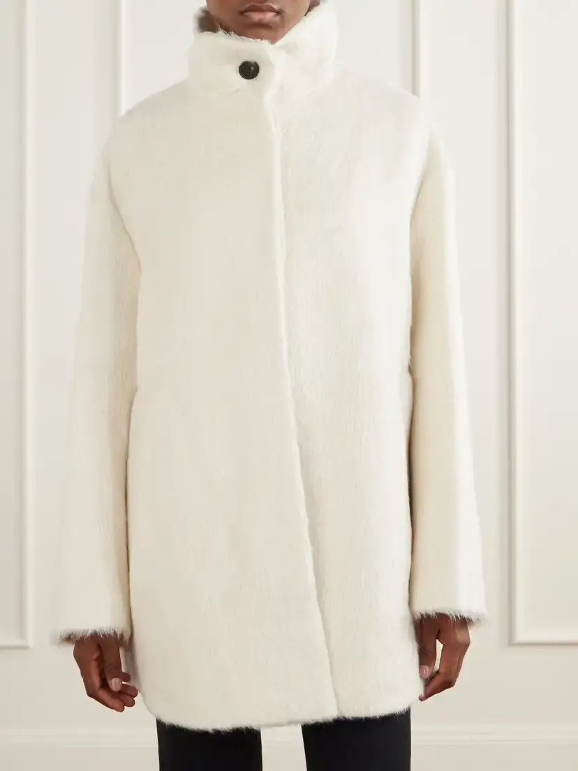 Joseph Melda Alpaca And Wool-blend Coat - Neutrals | Thumbnail 3 Joseph Melda Alpaca And Wool-blend Coat - Neutrals | Thumbnail 3