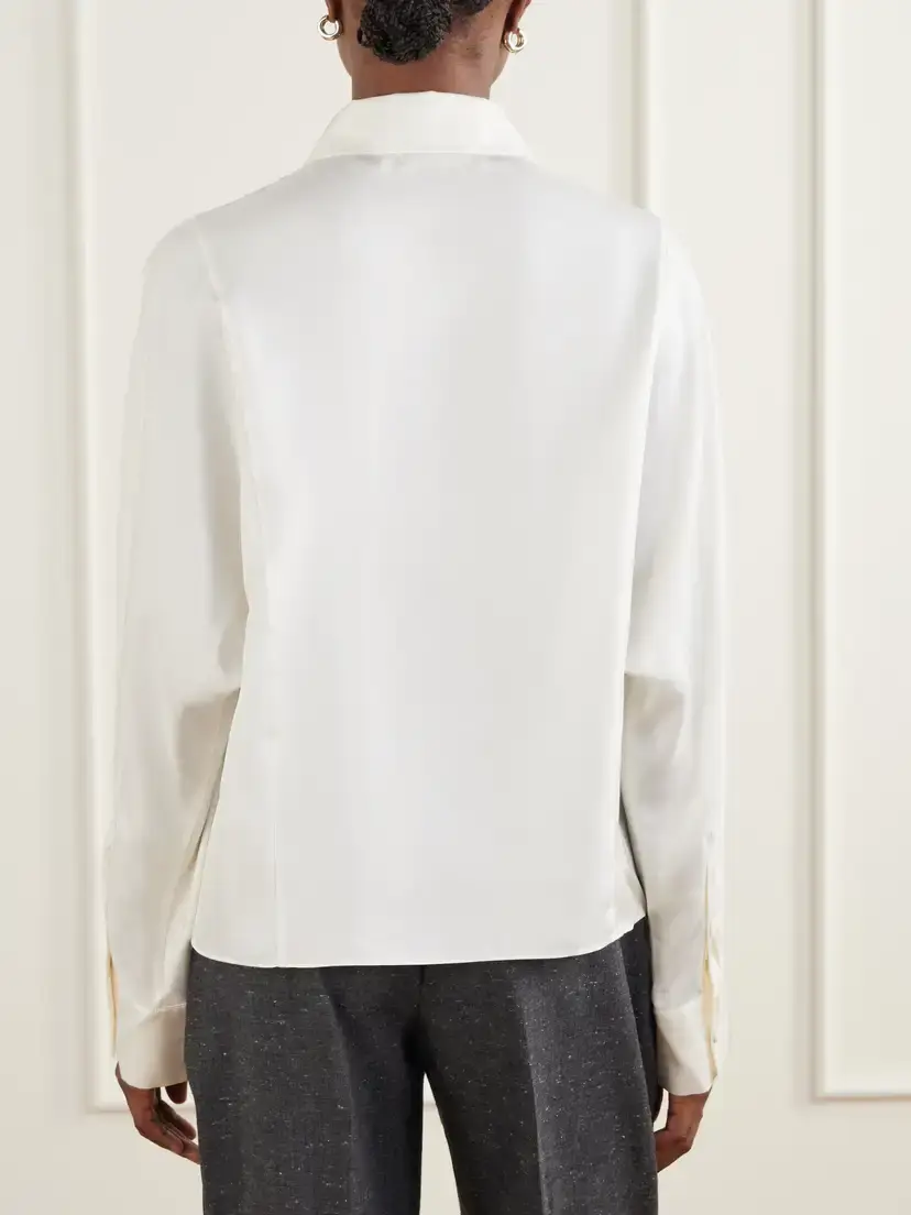 RÓHE Double-breasted Silk-satin Blouse | Thumbnail 4 RÓHE Double-breasted Silk-satin Blouse | Thumbnail 4