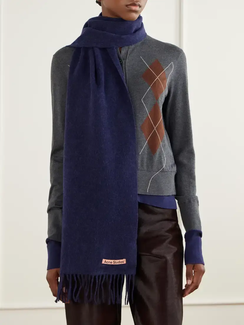 Acne Studios Fringed Wool Scarf | Thumbnail 3 Acne Studios Fringed Wool Scarf | Thumbnail 3