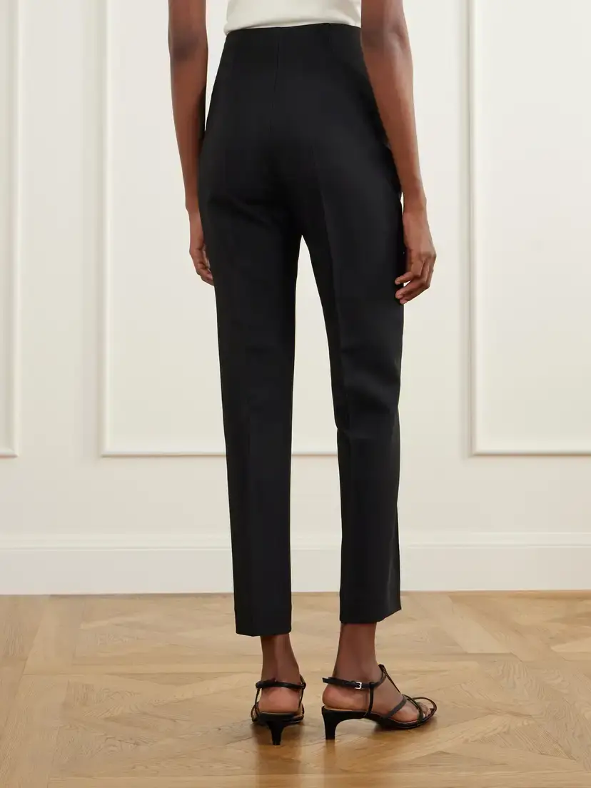 RÓHE Pintucked Grain De Poudre Slim-fit Pants | Thumbnail 4 RÓHE Pintucked Grain De Poudre Slim-fit Pants | Thumbnail 4