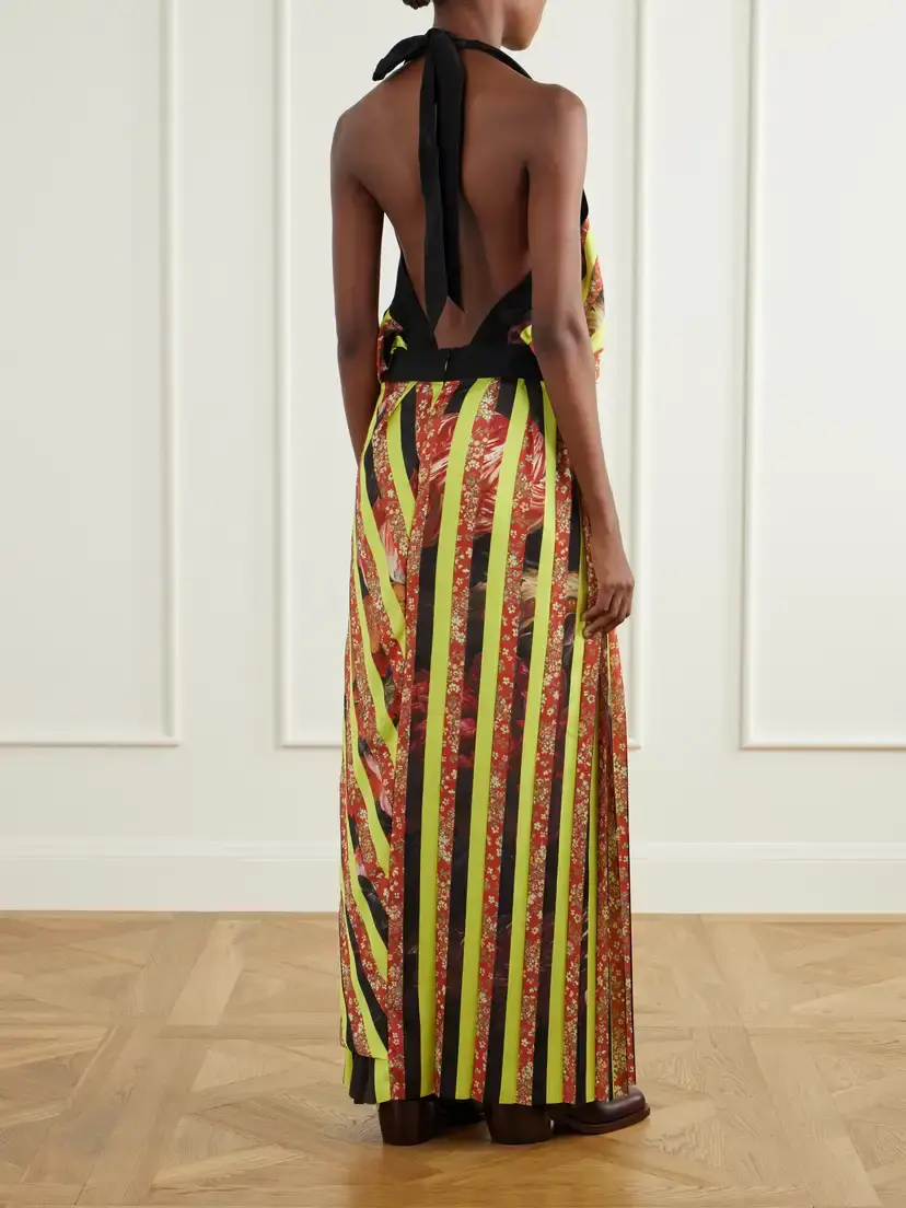 Dries Van Noten Printed Satin Maxi Dress | Thumbnail 3 Dries Van Noten Printed Satin Maxi Dress | Thumbnail 3