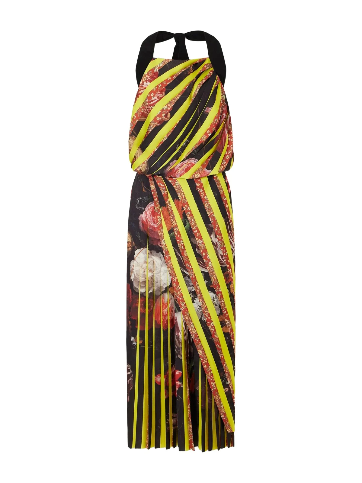 Dries Van Noten Printed Satin Maxi Dress
