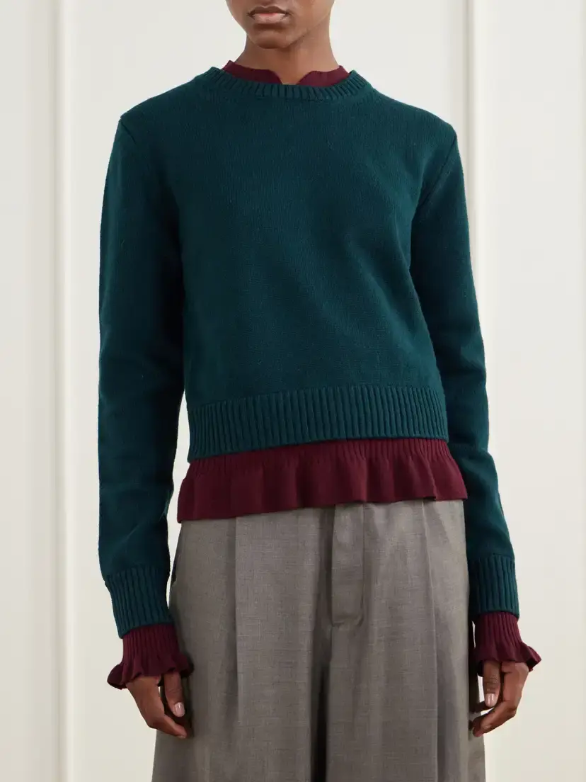 Acne Studios Layered Wool Sweater | Thumbnail 3 Acne Studios Layered Wool Sweater | Thumbnail 3