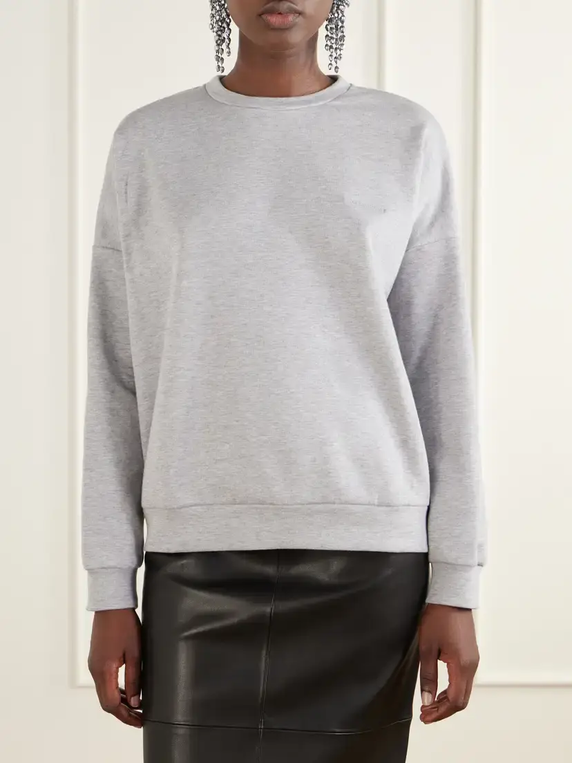 Magda Butrym Cape-effect Draped Cotton-blend Jersey Sweatshirt | Thumbnail 3 Magda Butrym Cape-effect Draped Cotton-blend Jersey Sweatshirt | Thumbnail 3