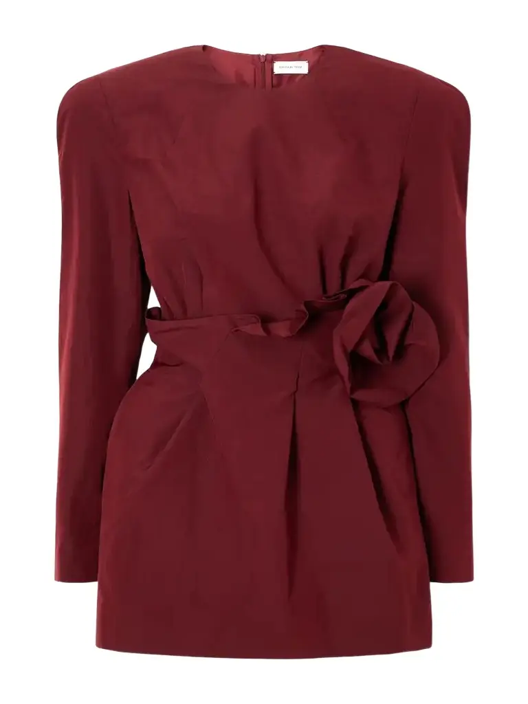 Floral-appliquéd Cotton And Silk-blend Mini Dress Floral-appliquéd Cotton And Silk-blend Mini Dress