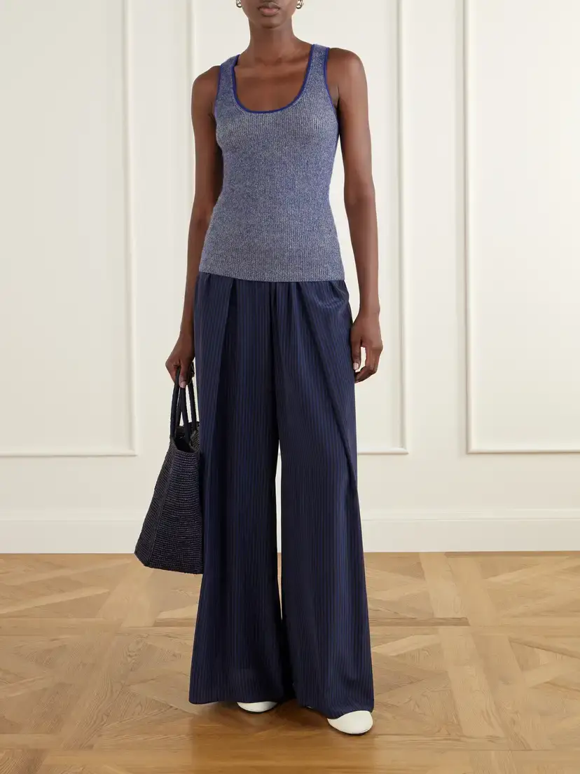 La Ligne Striped Silk-satin Wide-leg Pants | Thumbnail 2