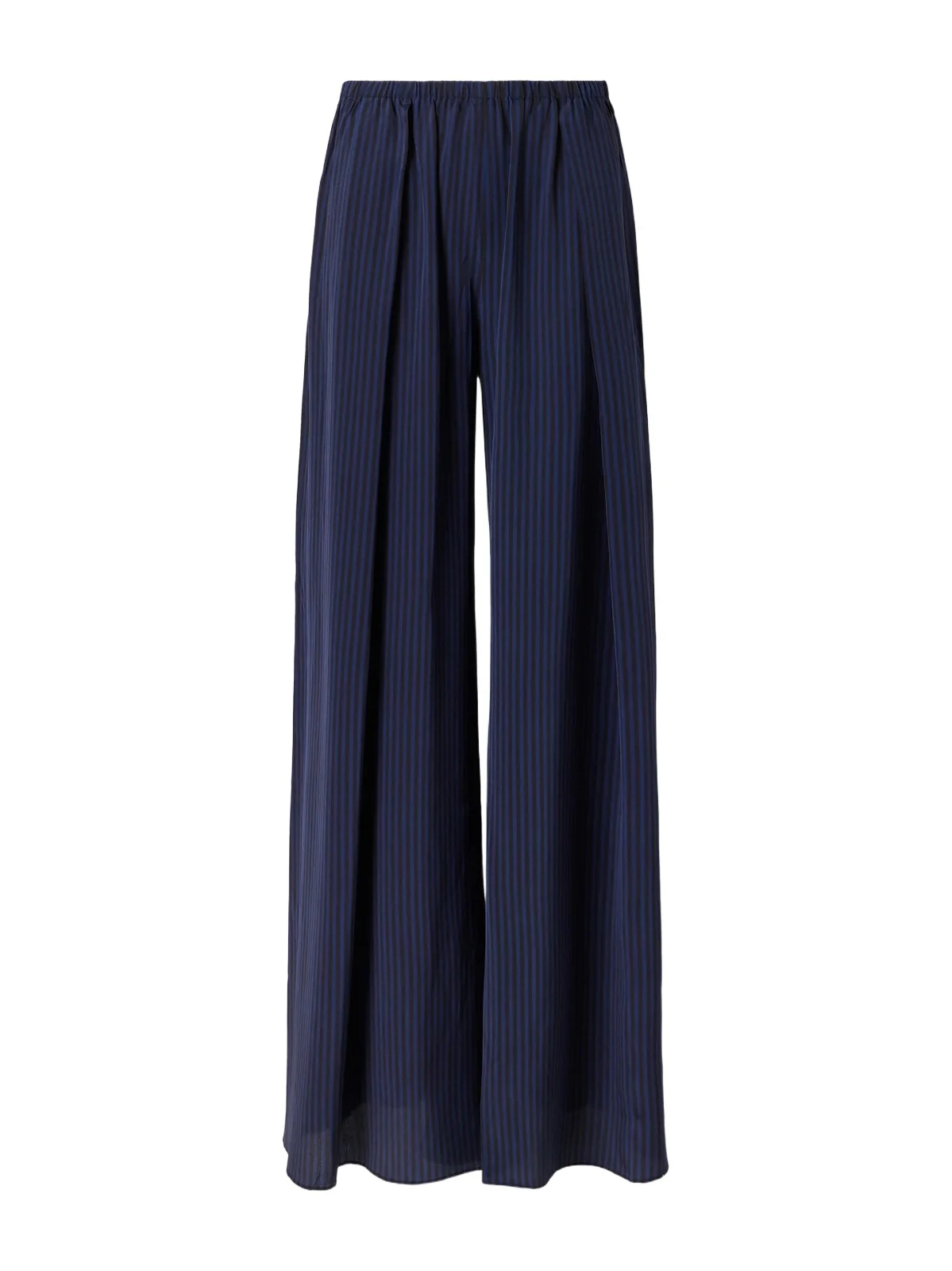 Striped Silk-satin Wide-leg Pants