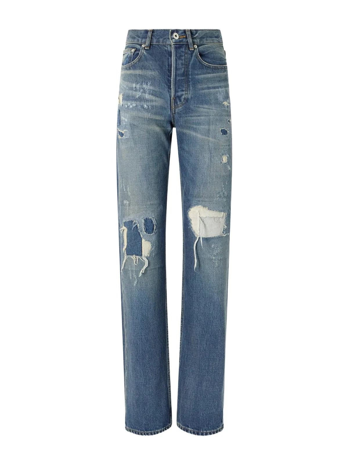 Distressed Mid-rise Straight-leg Jeans Distressed Mid-rise Straight-leg Jeans
