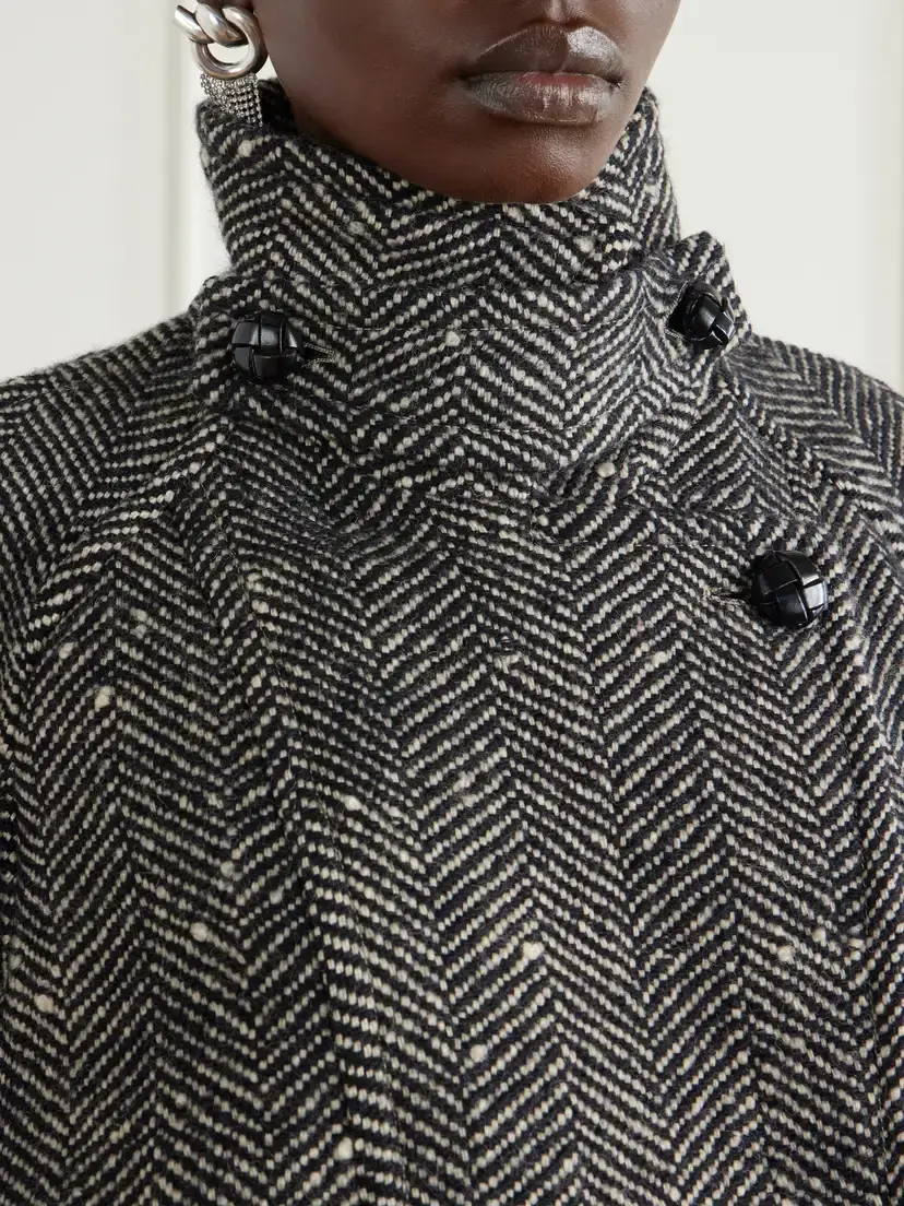 Isabel Marant Elvane Belted Herringbone Wool-blend Coat | Thumbnail 5 Isabel Marant Elvane Belted Herringbone Wool-blend Coat | Thumbnail 5