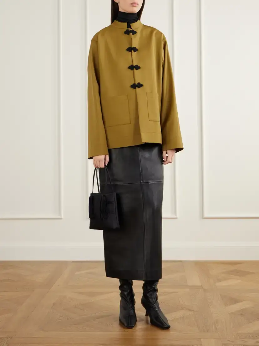 RÓHE Paneled Leather Midi Skirt | Thumbnail 2 RÓHE Paneled Leather Midi Skirt | Thumbnail 2
