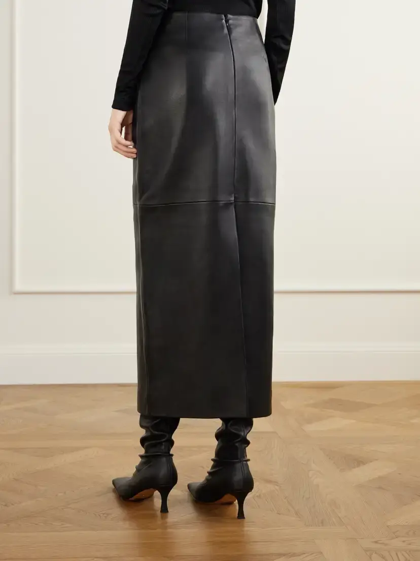 RÓHE Paneled Leather Midi Skirt | Thumbnail 4 RÓHE Paneled Leather Midi Skirt | Thumbnail 4