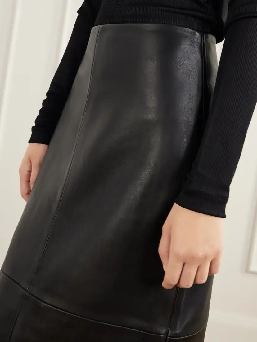 RÓHE Paneled Leather Midi Skirt | Thumbnail 5 RÓHE Paneled Leather Midi Skirt | Thumbnail 5