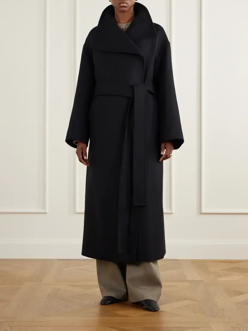 Joseph Fiore Belted Virgin Wool-blend Coat | Thumbnail 3 Joseph Fiore Belted Virgin Wool-blend Coat | Thumbnail 3