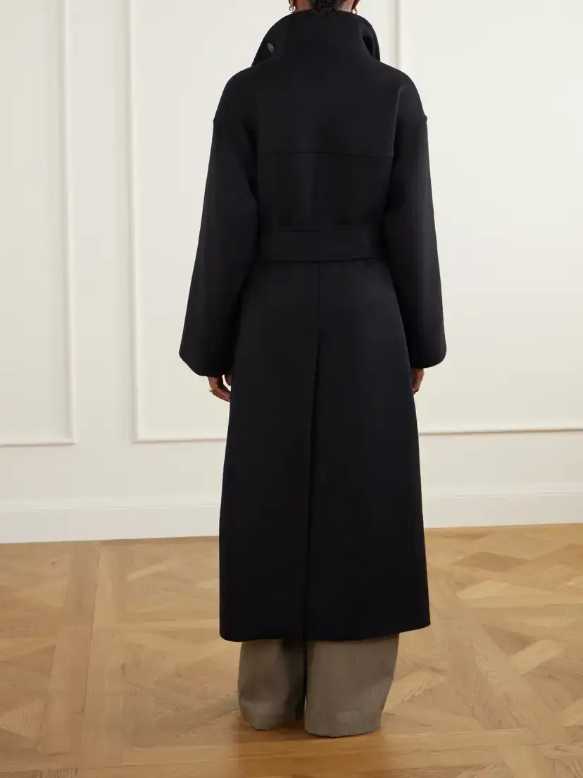 Joseph Fiore Belted Virgin Wool-blend Coat | Thumbnail 4 Joseph Fiore Belted Virgin Wool-blend Coat | Thumbnail 4