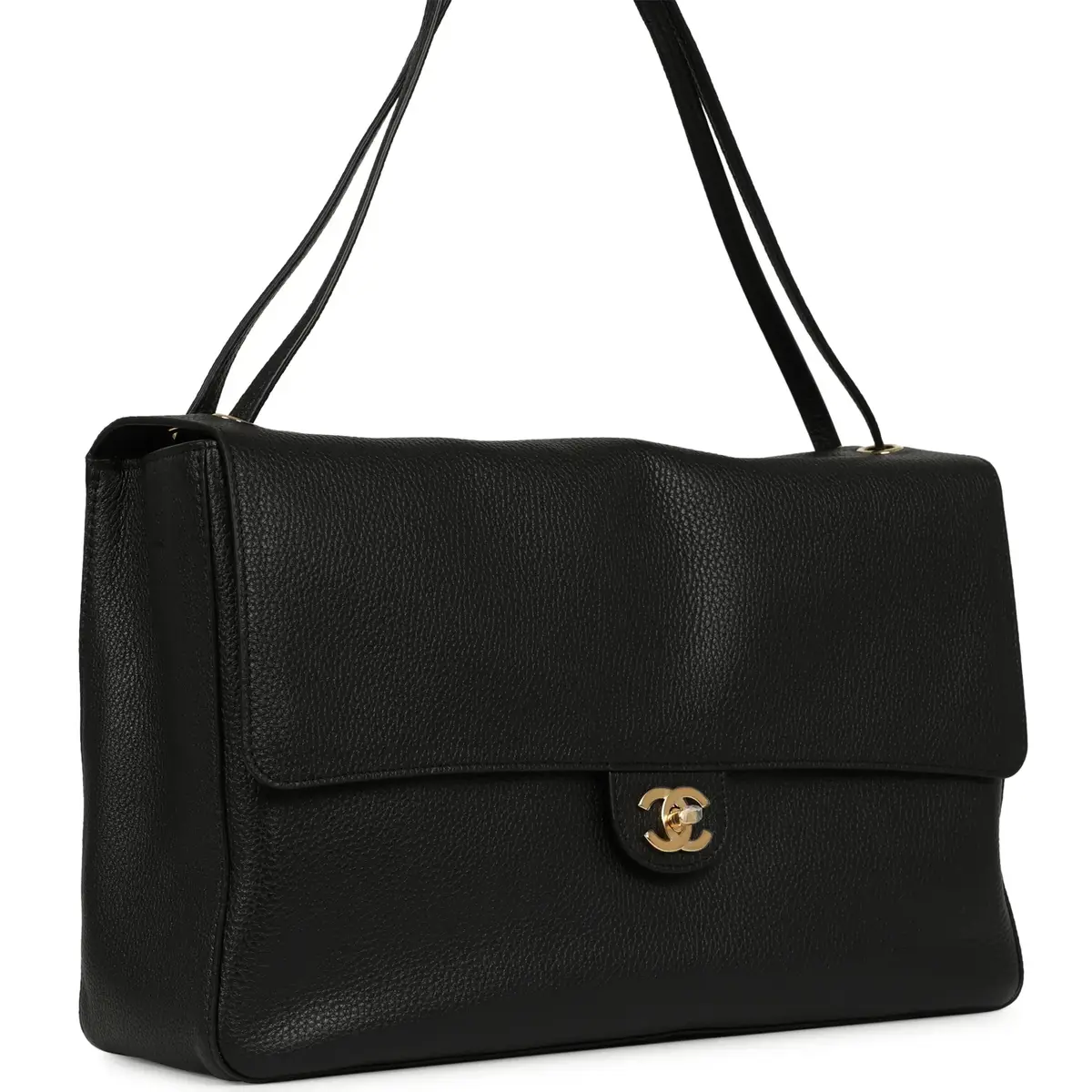 Chanel Chanel Maxi "Souplissimo" Large Flap Bag Black Grained Calfskin Gold Hardware | Thumbnail 2 Chanel Chanel Maxi "Souplissimo" Large Flap Bag Black Grained Calfskin Gold Hardware | Thumbnail 2