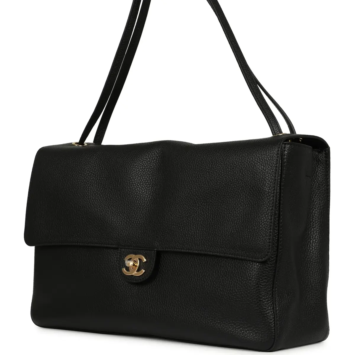 Chanel Chanel Maxi "Souplissimo" Large Flap Bag Black Grained Calfskin Gold Hardware | Thumbnail 5 Chanel Chanel Maxi "Souplissimo" Large Flap Bag Black Grained Calfskin Gold Hardware | Thumbnail 5