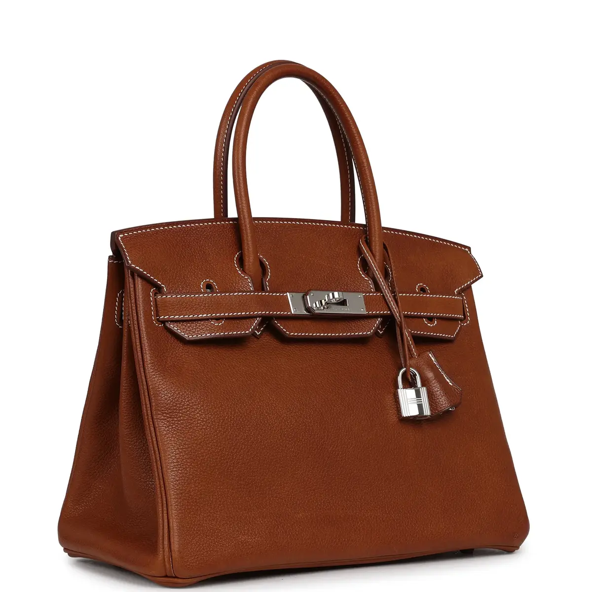 HERMÈS Pre-owned Hermes Birkin 30 Fauve Barenia Faubourg Palladium Hardware | Thumbnail 2