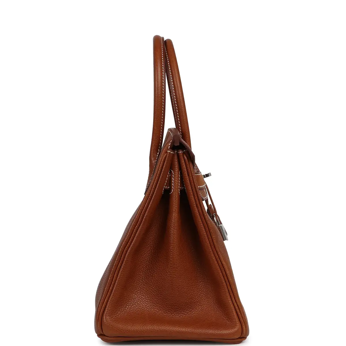HERMÈS Pre-owned Hermes Birkin 30 Fauve Barenia Faubourg Palladium Hardware | Thumbnail 3