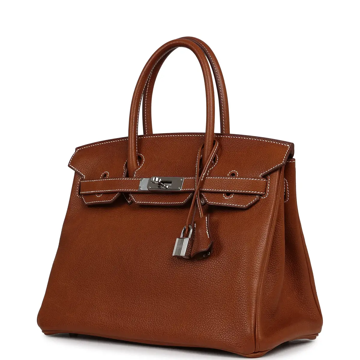 HERMÈS Pre-owned Hermes Birkin 30 Fauve Barenia Faubourg Palladium Hardware | Thumbnail 5