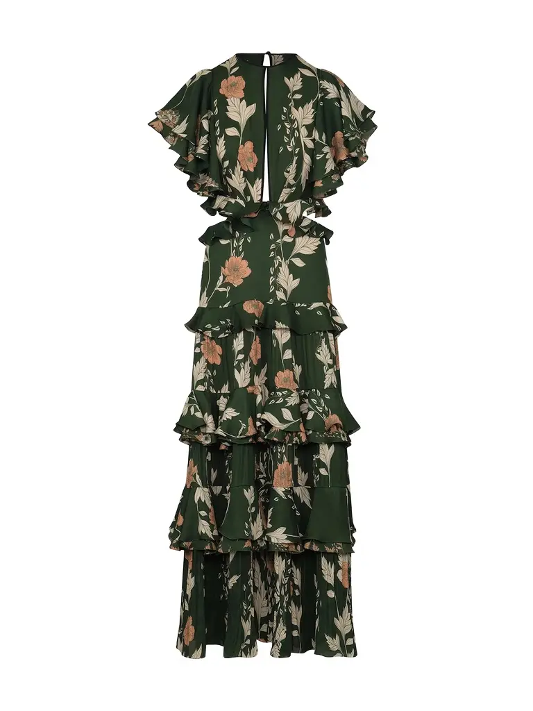 Johanna Ortiz La Vie En Rose Silk Maxi Dress