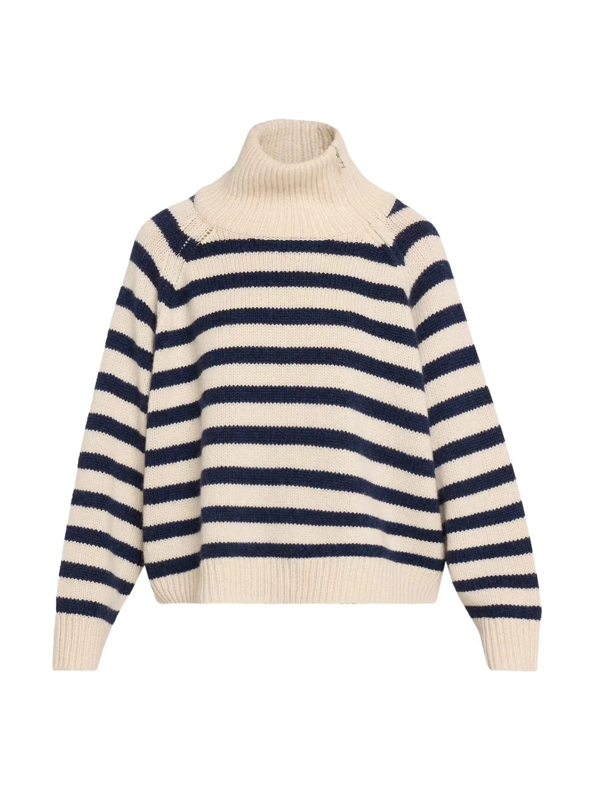 Nili Lotan Raelynn Striped Cashmere Turtleneck Sweater