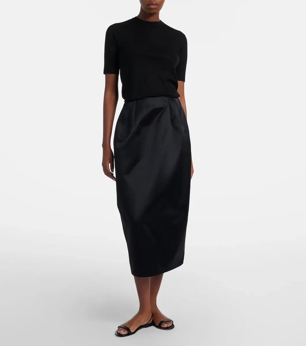 The Row Gamin wool and silk midi skirt | Thumbnail 2 The Row Gamin wool and silk midi skirt | Thumbnail 2