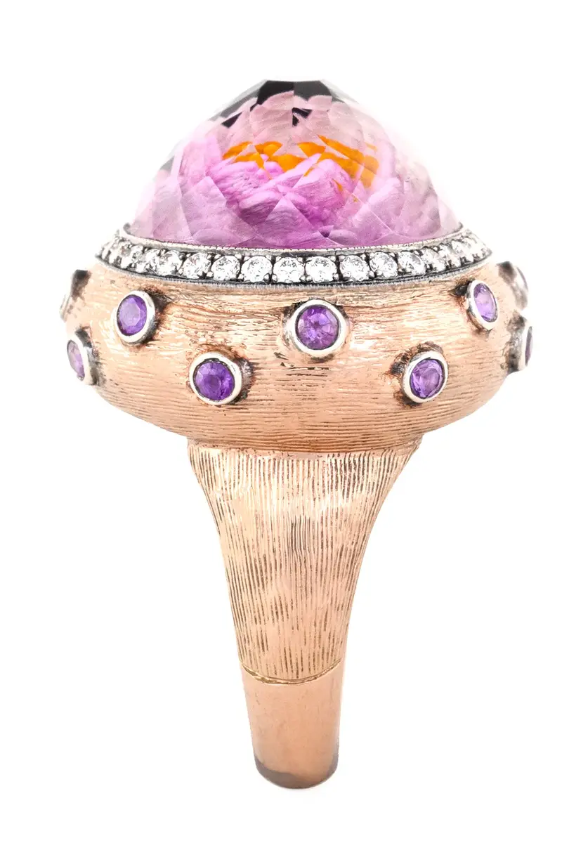 SEVAN BICAKCI Diamond Amethyst Carved Floral Bloom Ring | Thumbnail 3 SEVAN BICAKCI Diamond Amethyst Carved Floral Bloom Ring | Thumbnail 3