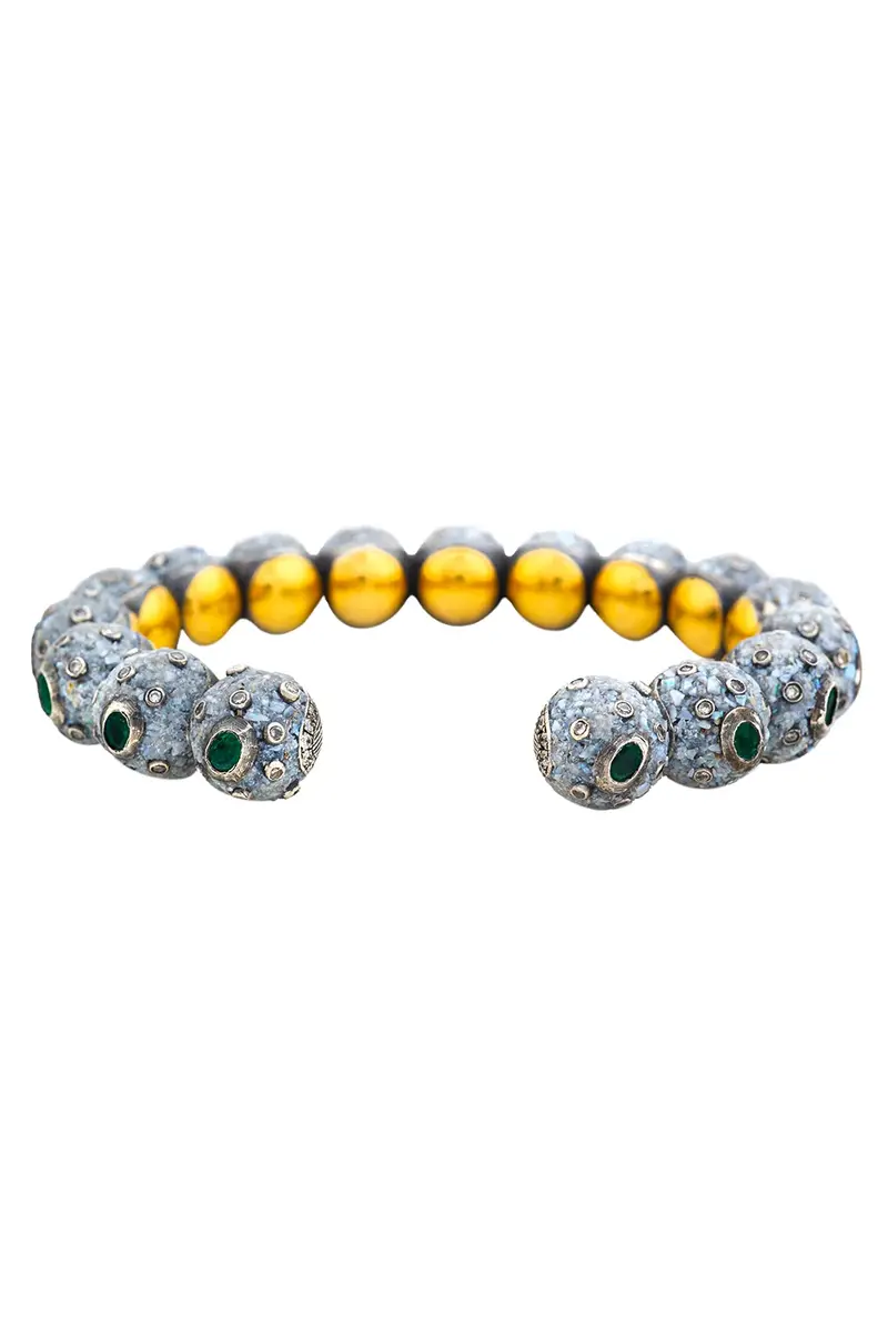 SEVAN BICAKCI Emerald Diamond Mosaic Bangle Bracelet | Thumbnail 2 SEVAN BICAKCI Emerald Diamond Mosaic Bangle Bracelet | Thumbnail 2