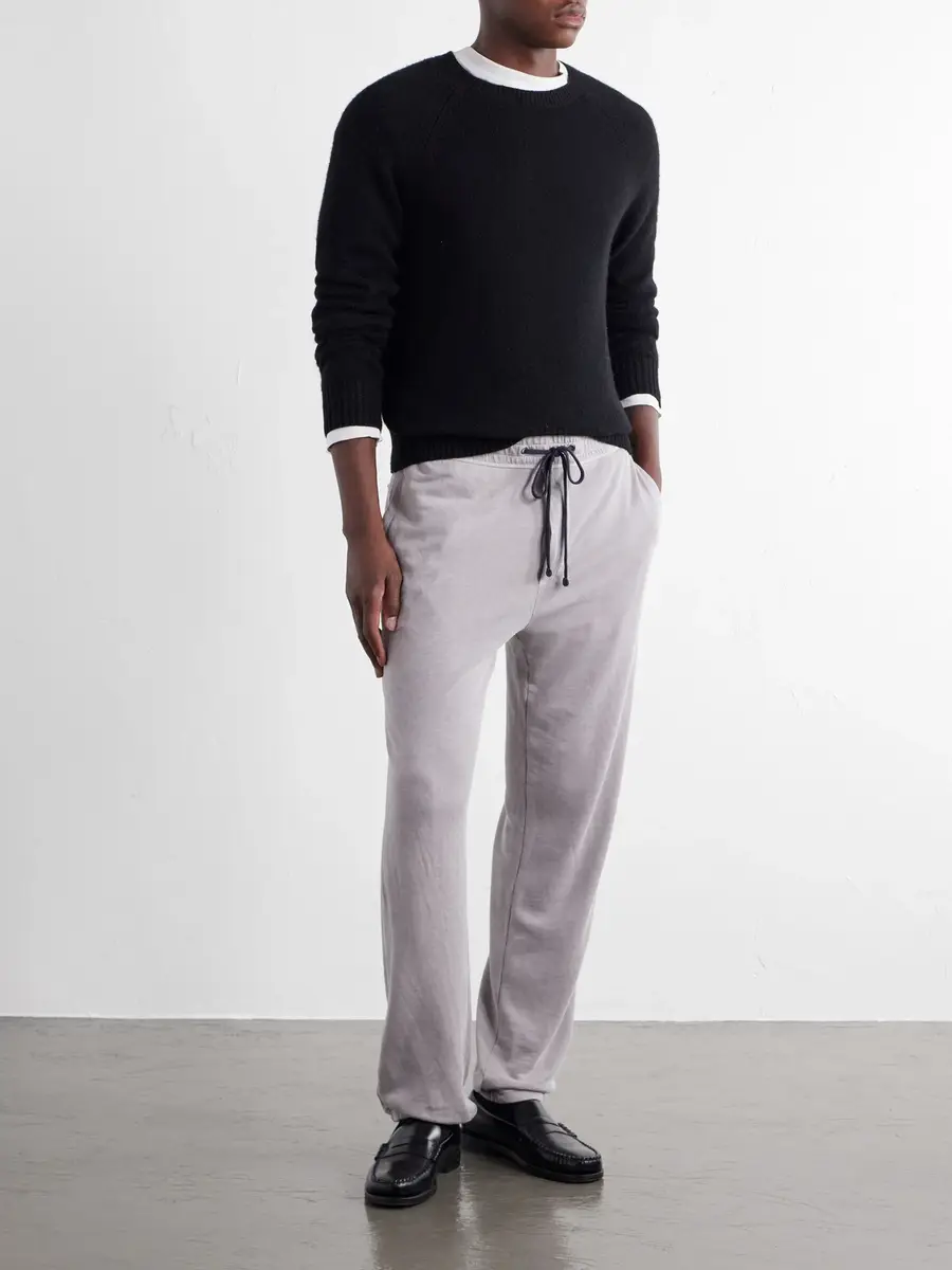 James Perse Straight-Leg Supima Cotton-Jersey Sweatpants - Men | Thumbnail 2