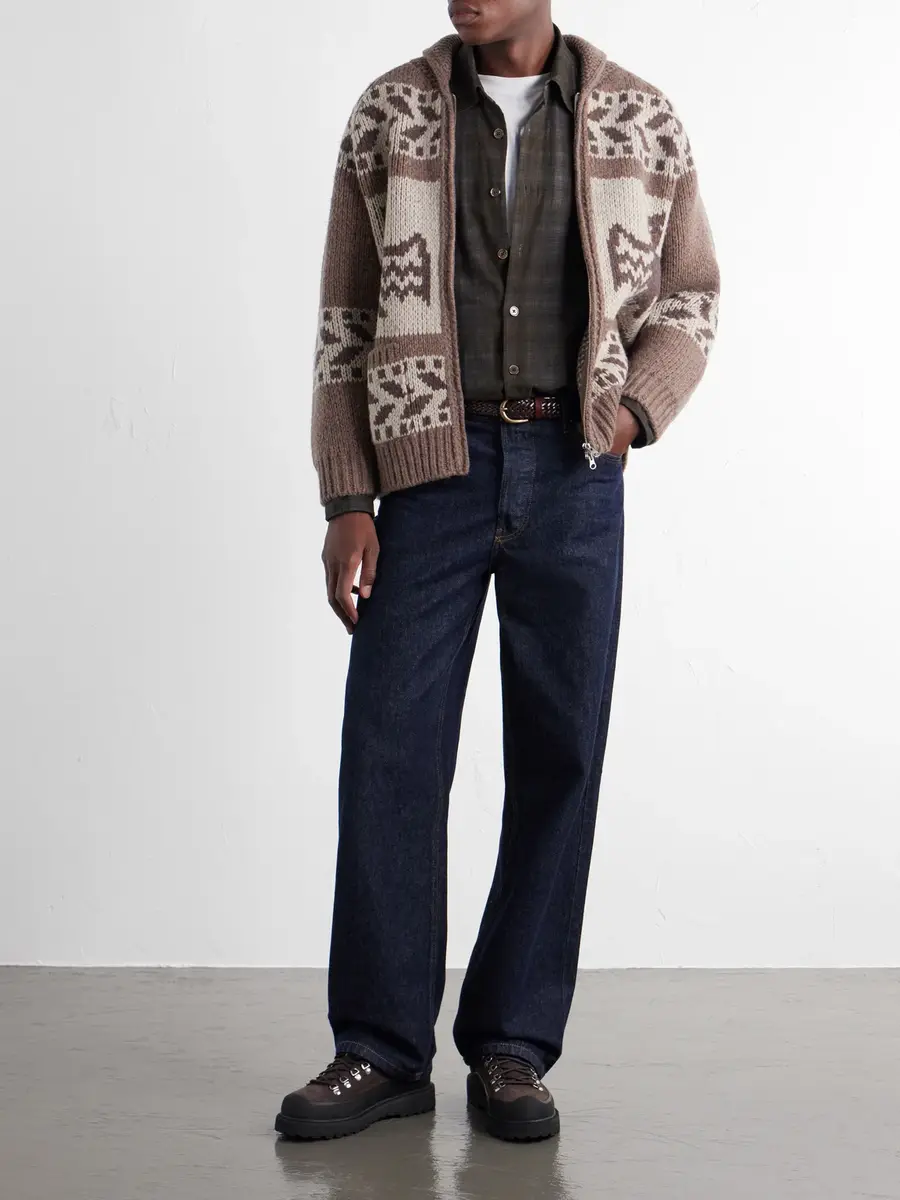 FrizmWORKS Thunderbird Wool-Blend Jacquard Zip-Up Sweater - Men | Thumbnail 2 FrizmWORKS Thunderbird Wool-Blend Jacquard Zip-Up Sweater - Men | Thumbnail 2