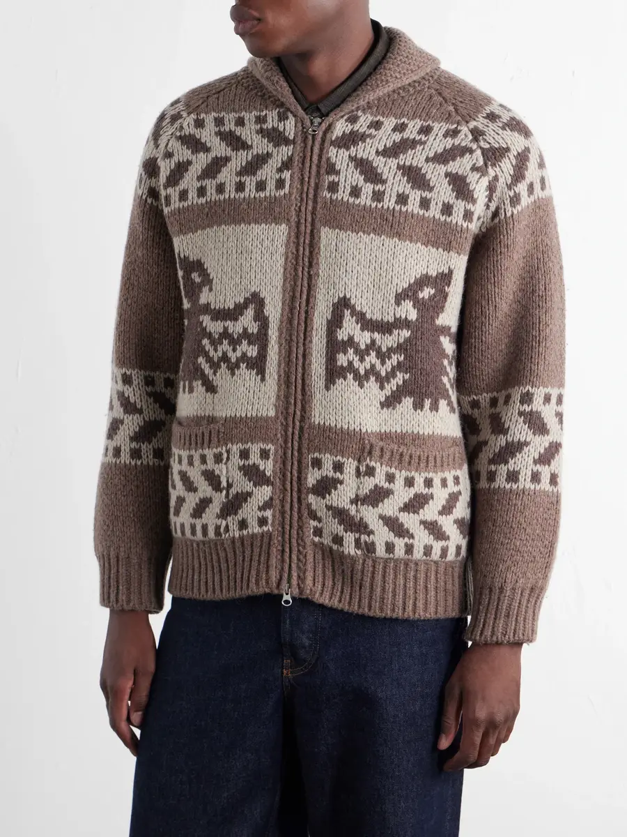 FrizmWORKS Thunderbird Wool-Blend Jacquard Zip-Up Sweater - Men | Thumbnail 3 FrizmWORKS Thunderbird Wool-Blend Jacquard Zip-Up Sweater - Men | Thumbnail 3