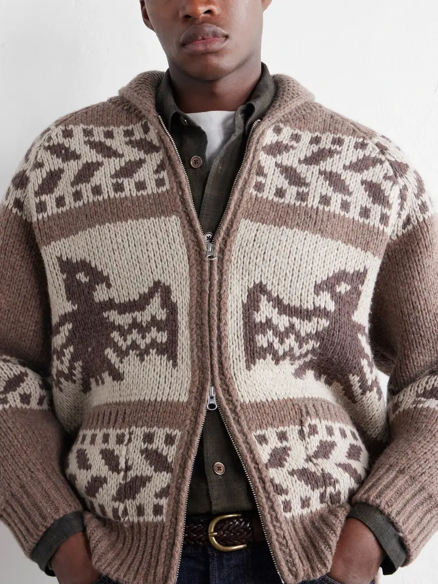 FrizmWORKS Thunderbird Wool-Blend Jacquard Zip-Up Sweater - Men | Thumbnail 5 FrizmWORKS Thunderbird Wool-Blend Jacquard Zip-Up Sweater - Men | Thumbnail 5