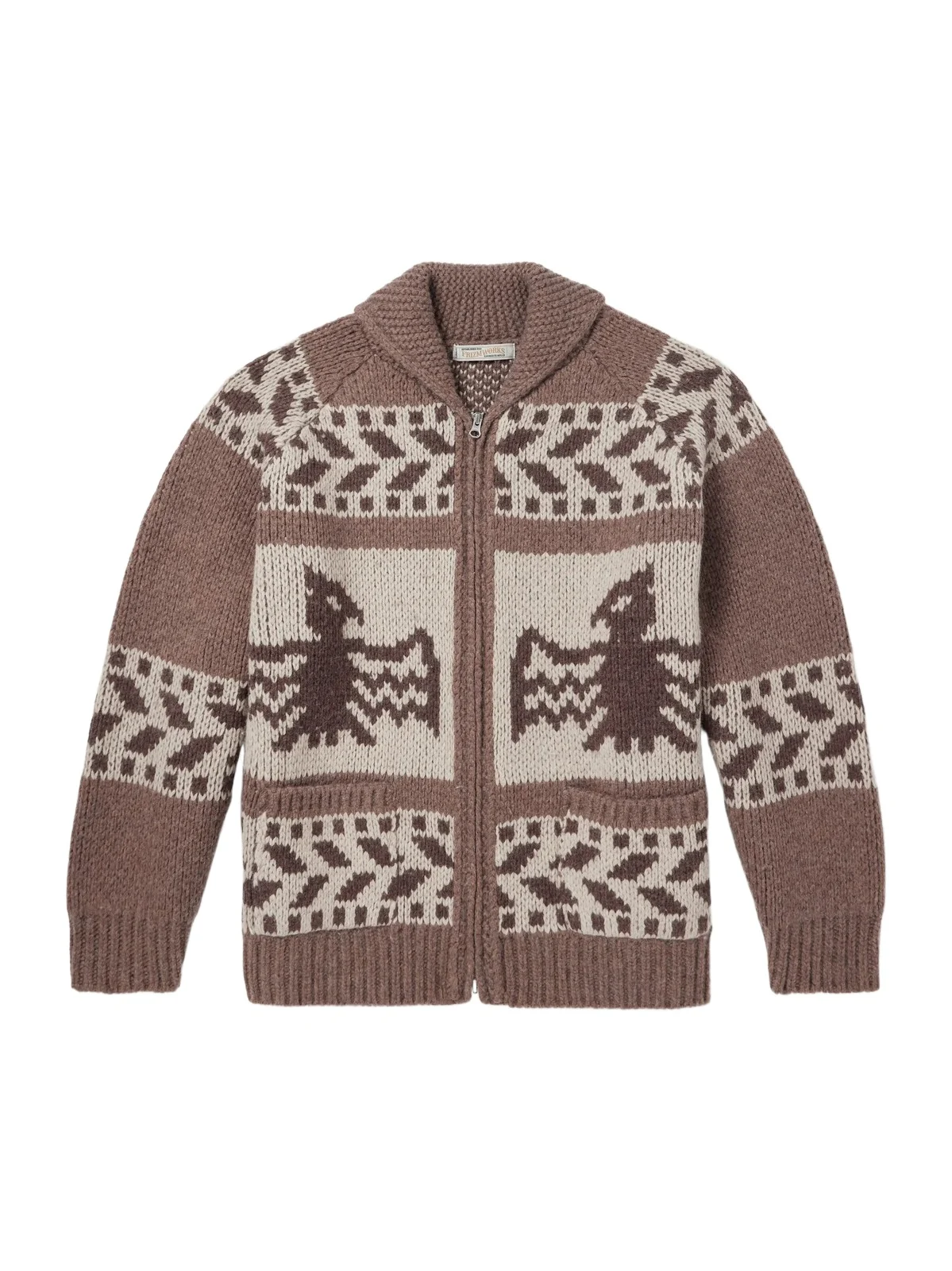 FrizmWORKS Thunderbird Wool-Blend Jacquard Zip-Up Sweater - Men