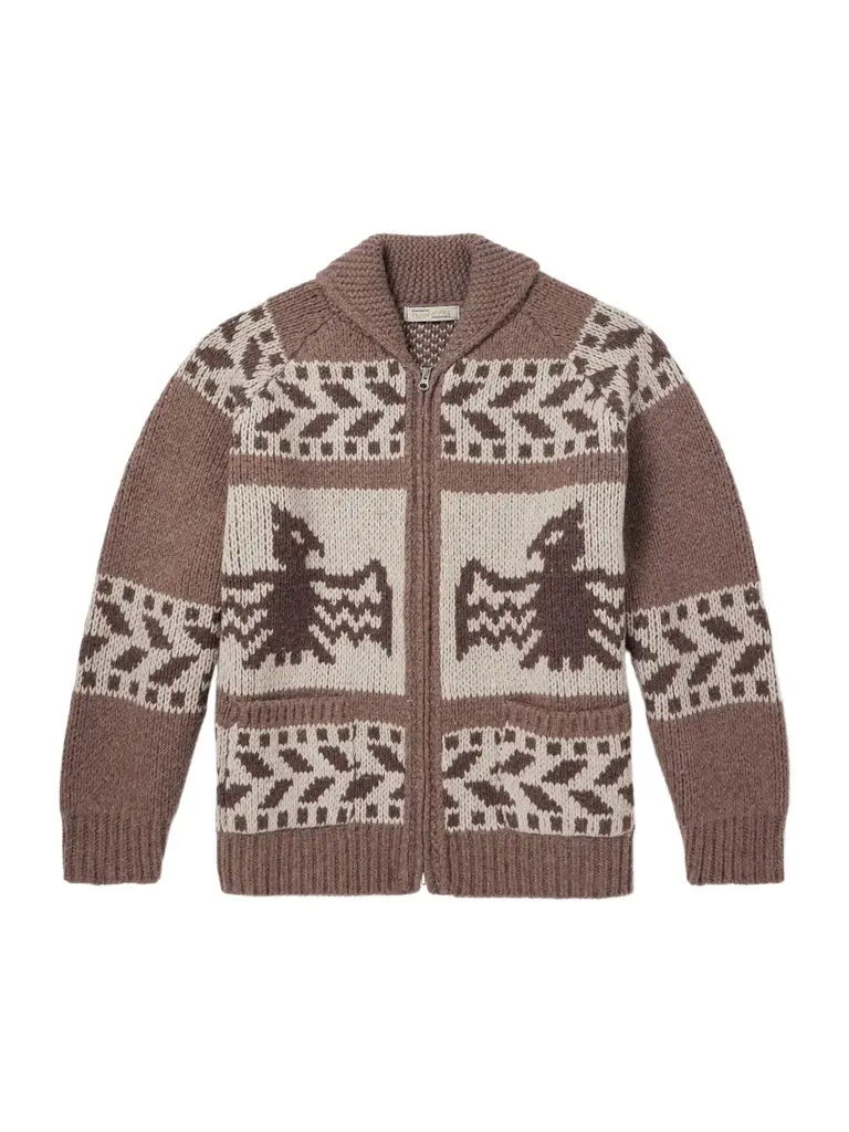 FrizmWORKS Thunderbird Wool-Blend Jacquard Zip-Up Sweater - Men