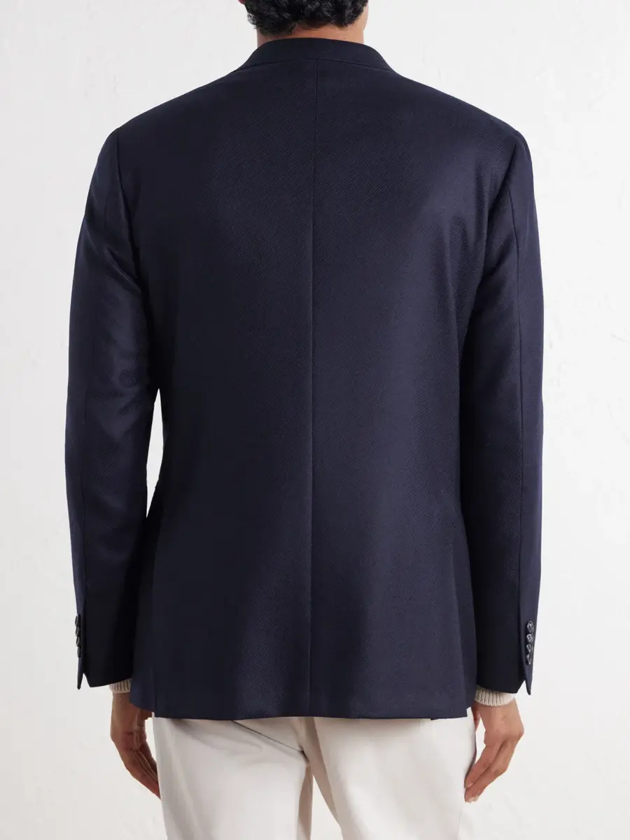Canali Kei Double-Breasted Wool and Silk-Blend Blazer - Men | Thumbnail 4 Canali Kei Double-Breasted Wool and Silk-Blend Blazer - Men | Thumbnail 4