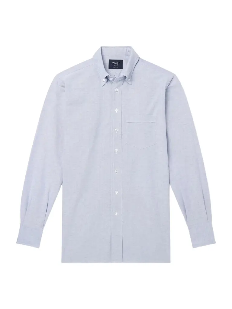 Drake's Button-Down Collar Cotton Oxford Shirt - Men