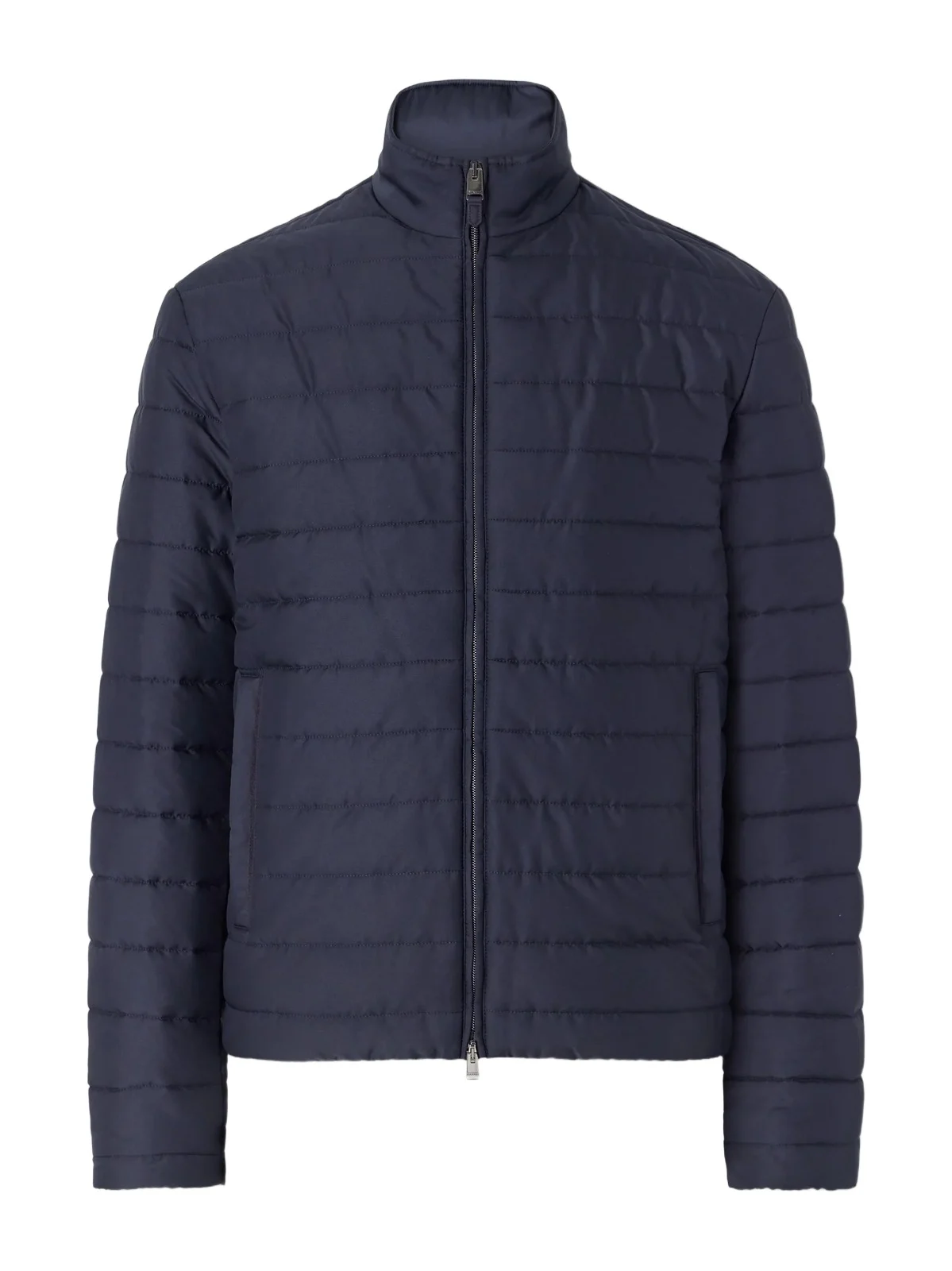 Canali Leather-Trimmed Quilted Shell Bomber Jacket - Men