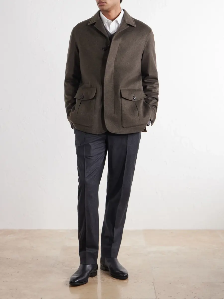 Zegna Oasi Herringbone Cashmere Coat - Men | Thumbnail 2 Zegna Oasi Herringbone Cashmere Coat - Men | Thumbnail 2