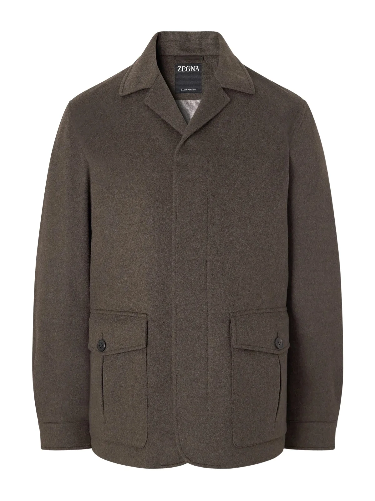 Zegna Oasi Herringbone Cashmere Coat - Men