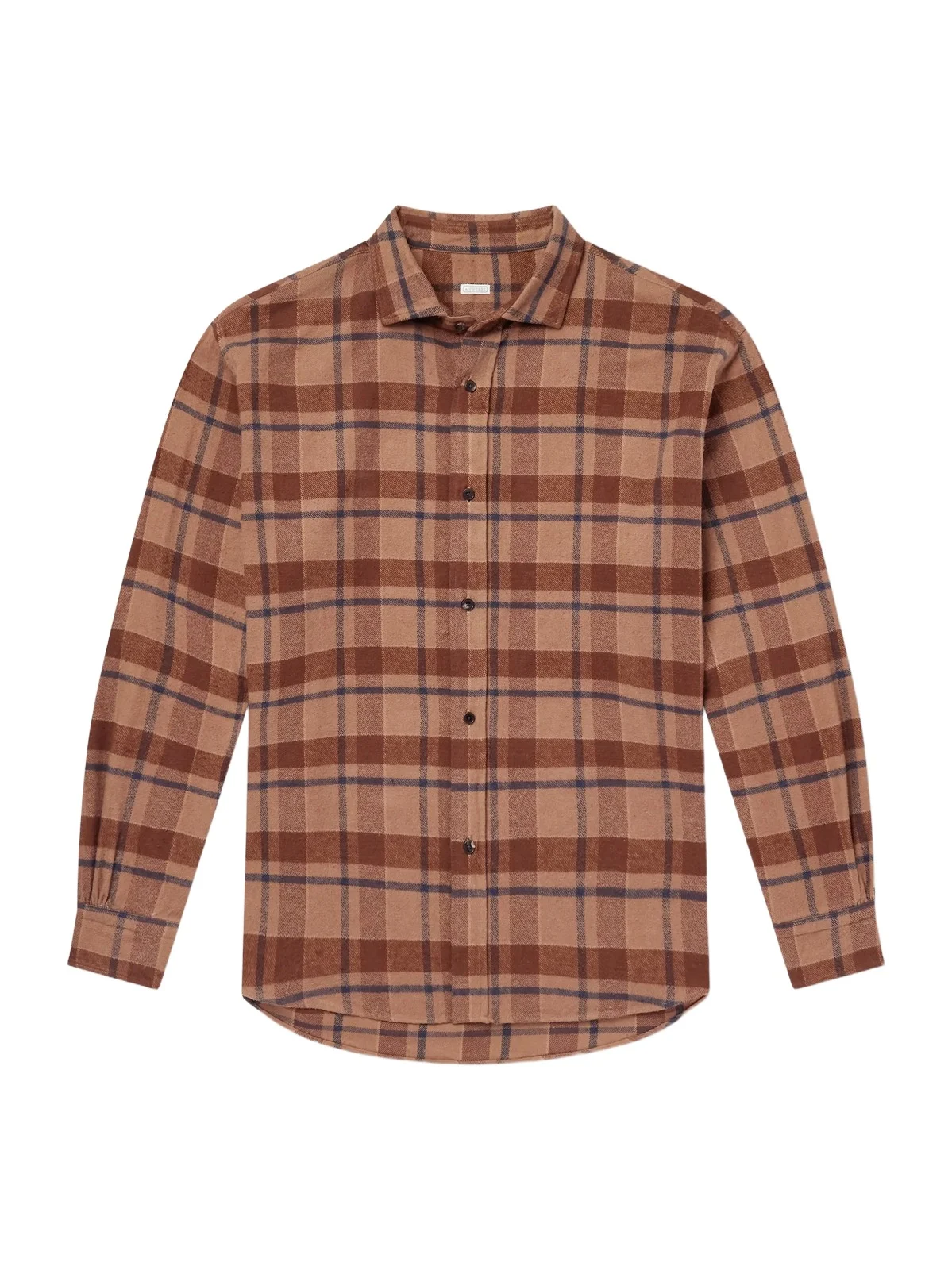 Checked Cotton and Silk-Blend Twill Shirt - Men