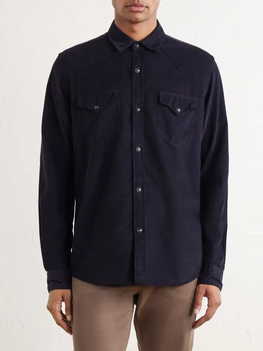 Canali Cotton-Corduroy Shirt - Men | Thumbnail 3 Canali Cotton-Corduroy Shirt - Men | Thumbnail 3