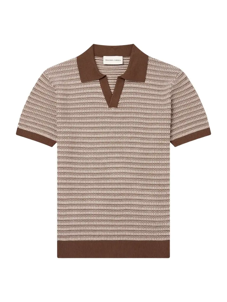 Frescobol Carioca Rino Striped Cotton and Cashmere-Blend Polo Shirt - Men